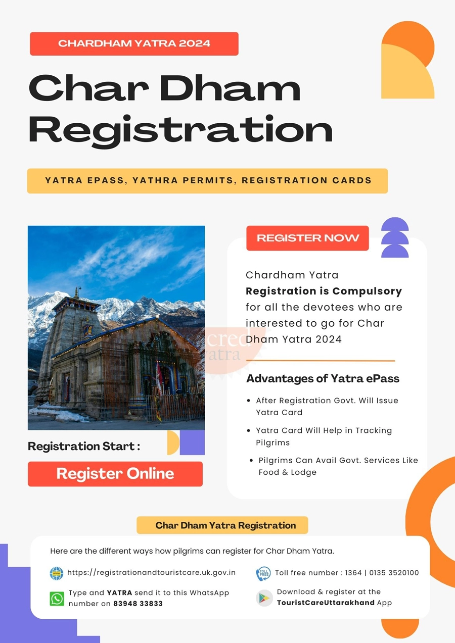 Chardham Registration Process